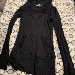 Black Long Sleeve Hoodie Shirt 💚